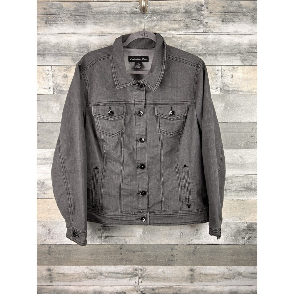 Christiana Zinn Women's Gray 2X Jean Jacket